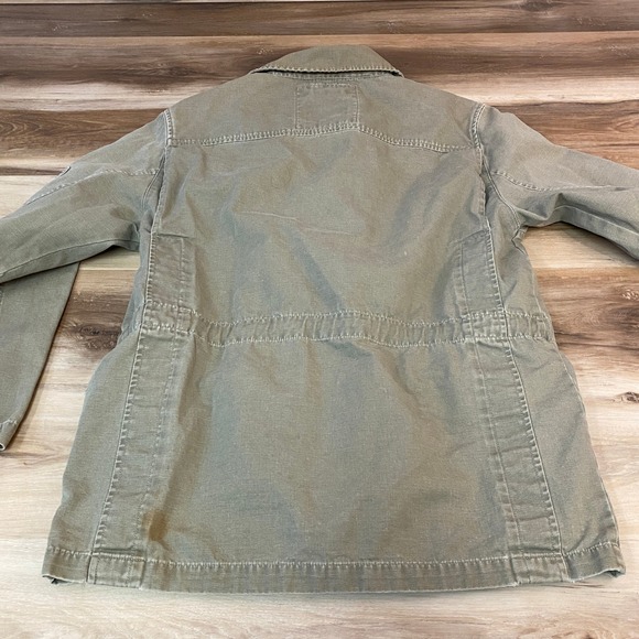 Old Navy Military Field Jacket Mens Small Army Green Full Zip Cotton Utility Zip - Picture 9 of 10